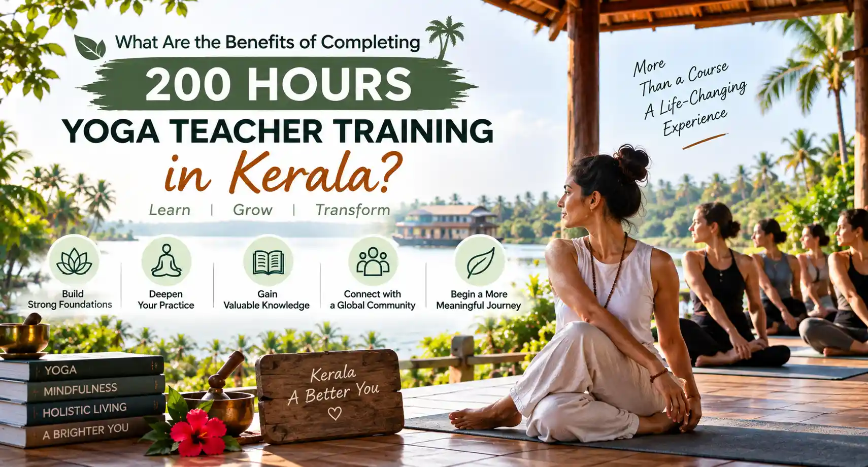 200 hours yoga teacher training in Kerala with a serene yoga retreat